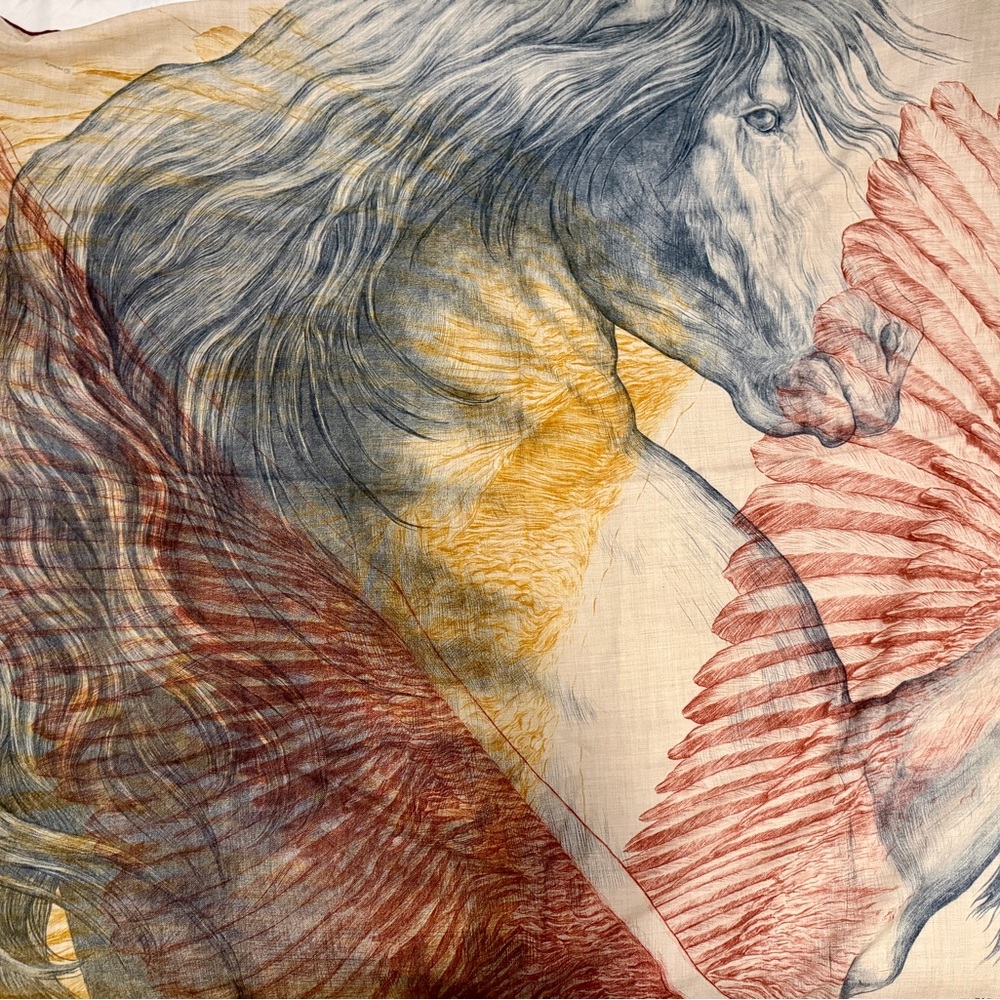 HERMÈS LES AILES DE PEGASE CASHMERE SILK 100